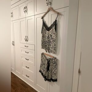 Never worn silky pajamas.